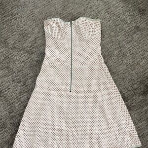 Betsey Johnson Cream Strapless A-line Cocktail Dress